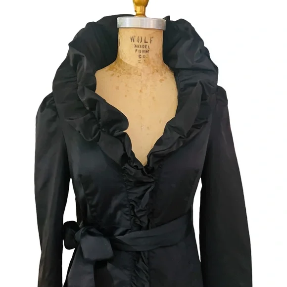 Blanc Noir Trench Coat Size Medium Fabric is cotton nylon spandex blend - Picture 7 of 16